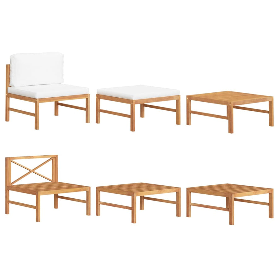 Set Mobilier Grădină Cu Perne , 3 Piese, Lemn De Tec