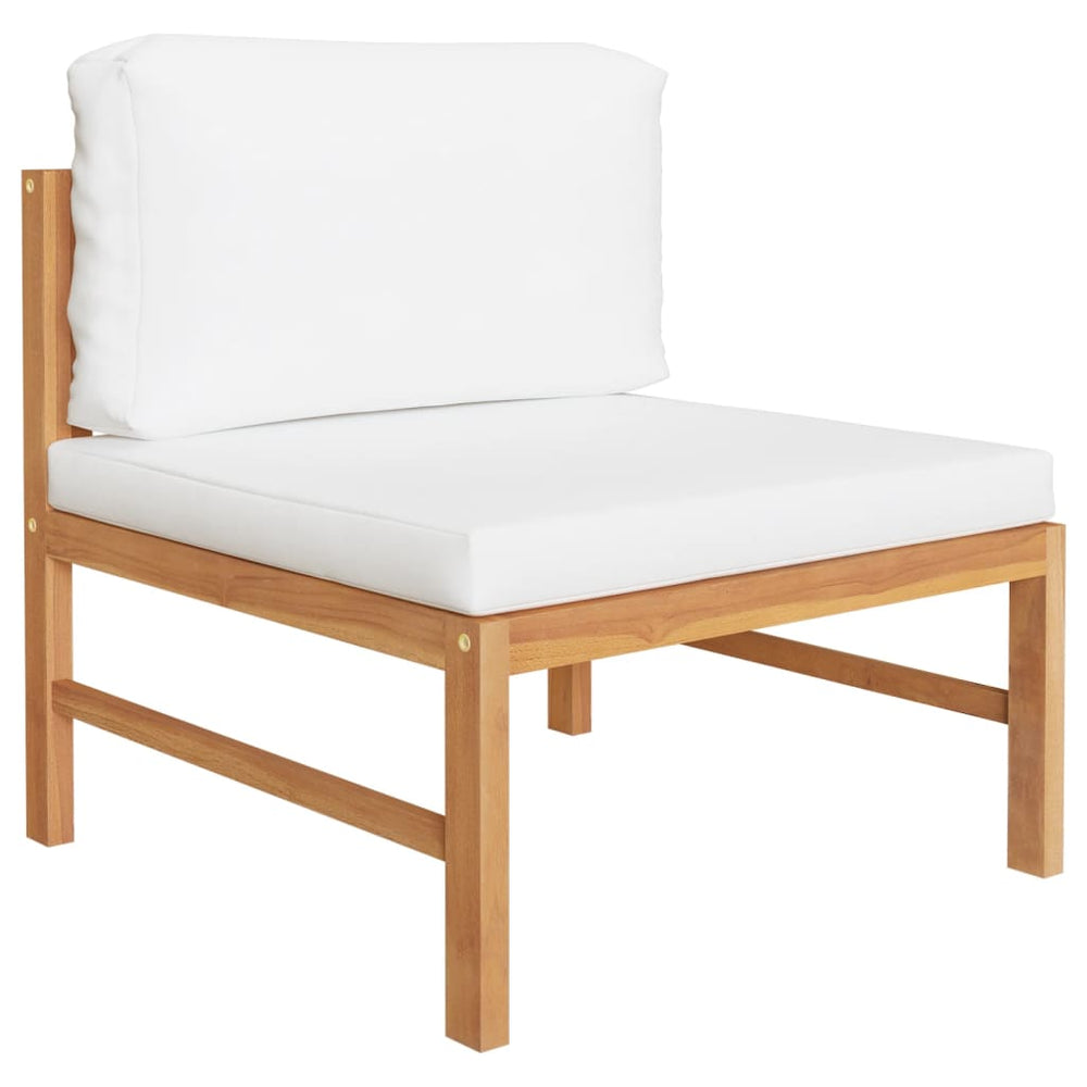 Set Mobilier Grădină Cu Perne , 3 Piese, Lemn De Tec