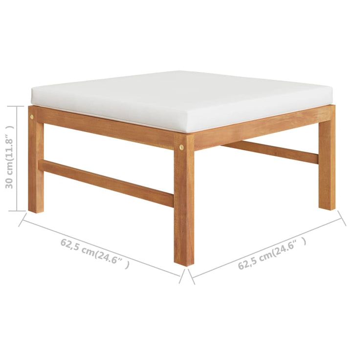 Set Mobilier Grădină Cu Perne , 3 Piese, Lemn De Tec