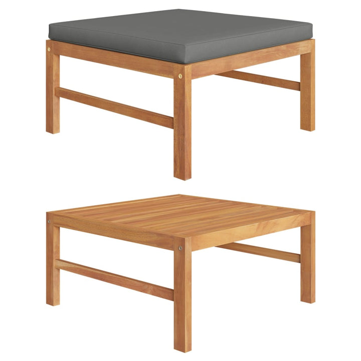 Set Mobilier Grădină Cu Perne , 3 Piese, Lemn De Tec