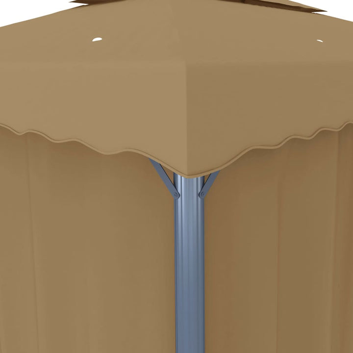 Pavilion Cu Perdea, Gri Taupe, 4X3 M, Aluminiu