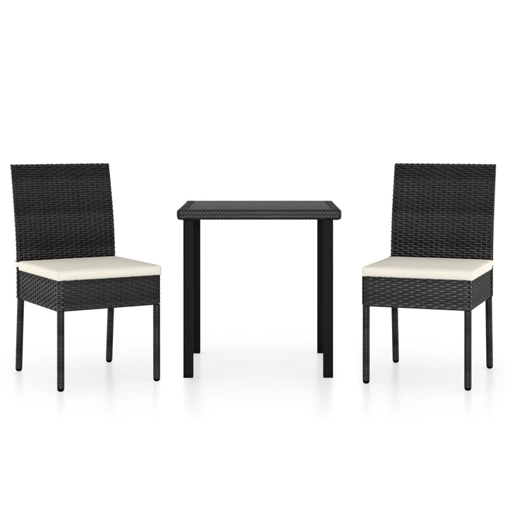 Set De Masă Și Scaune De Exterior, 3 Piese, , Poliratan