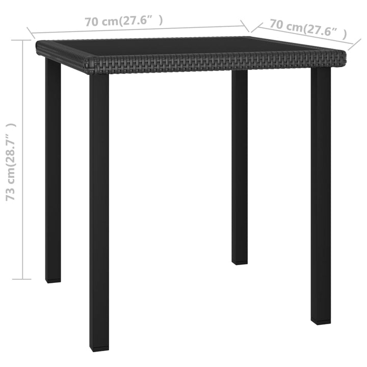 Set De Masă Și Scaune De Exterior, 3 Piese, , Poliratan