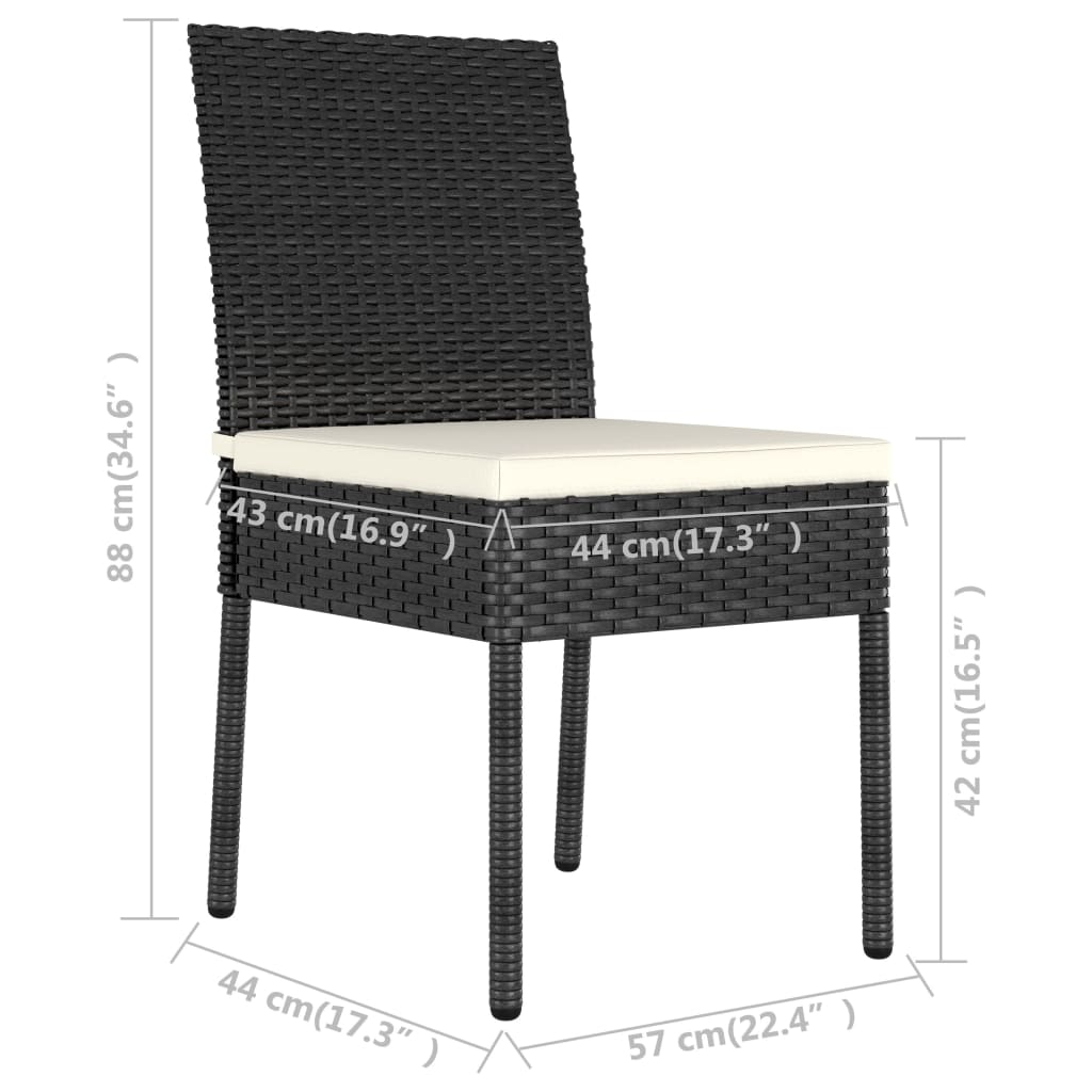 Set De Masă Și Scaune De Exterior, 5 Piese, , Poliratan