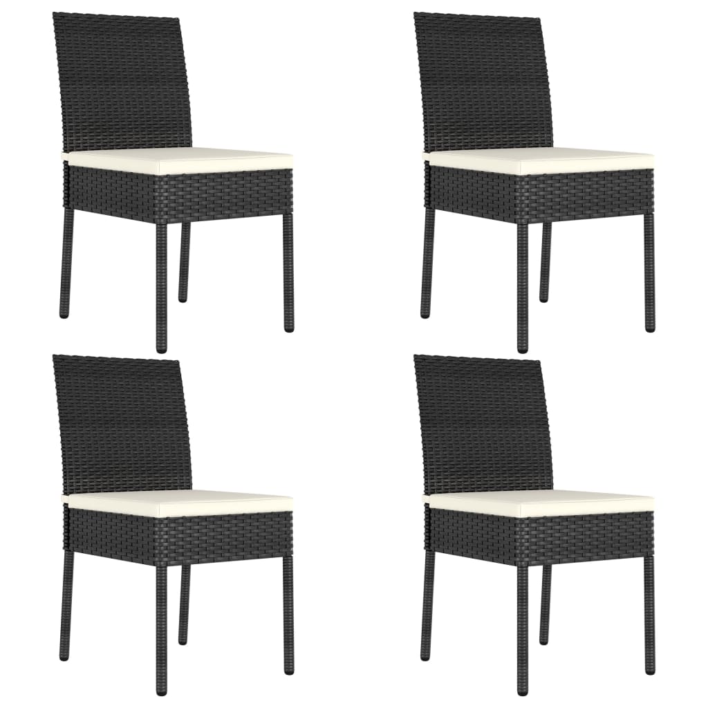 Set De Masă Și Scaune De Exterior, 5 Piese, , Poliratan