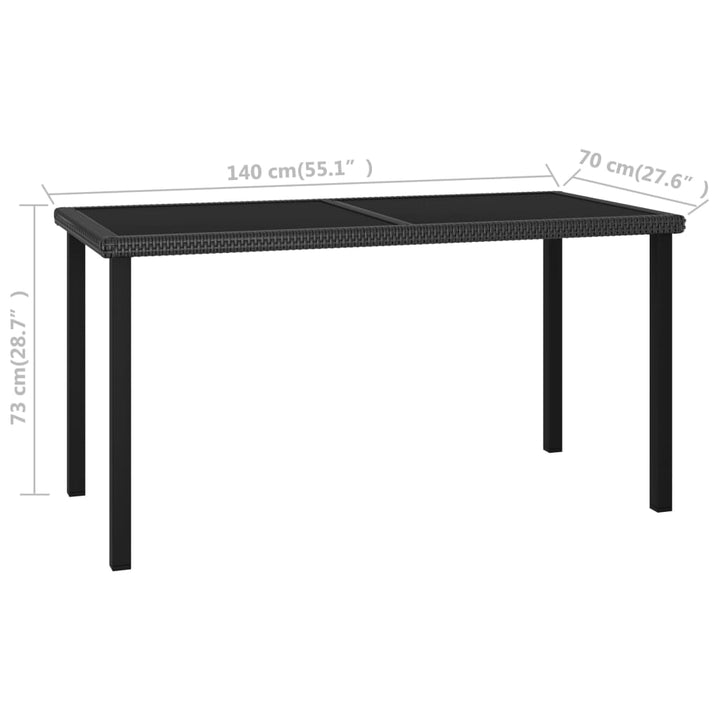 Set De Masă Și Scaune De Exterior, 5 Piese, , Poliratan