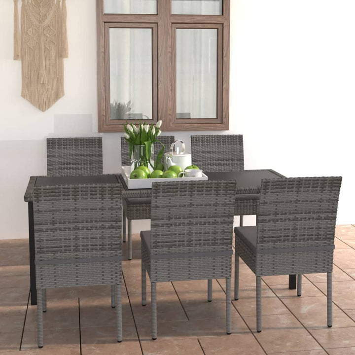Set Mobilier De Masă Pentru Grădină, 9 Piese, , Poliratan
