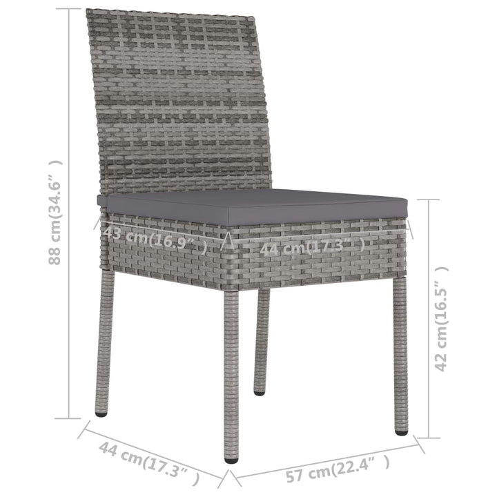 Set Mobilier De Masă Pentru Grădină, 9 Piese, , Poliratan