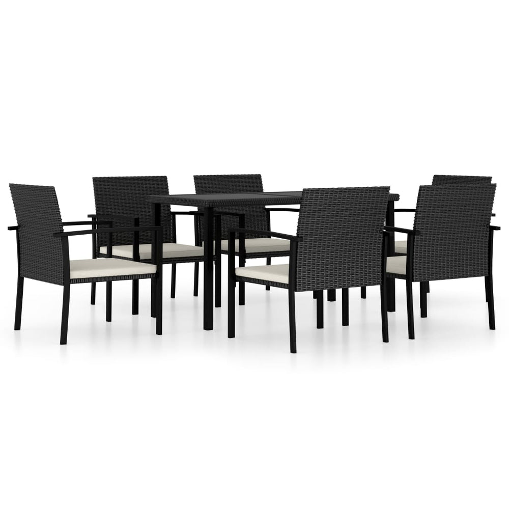 Set De Mobilier Pentru Grădină, 7 Piese, , Poliratan