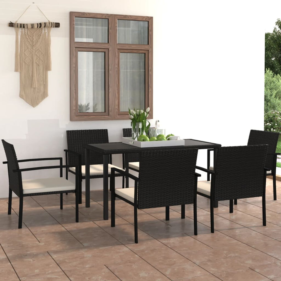 Set De Mobilier Pentru Grădină, 7 Piese, , Poliratan