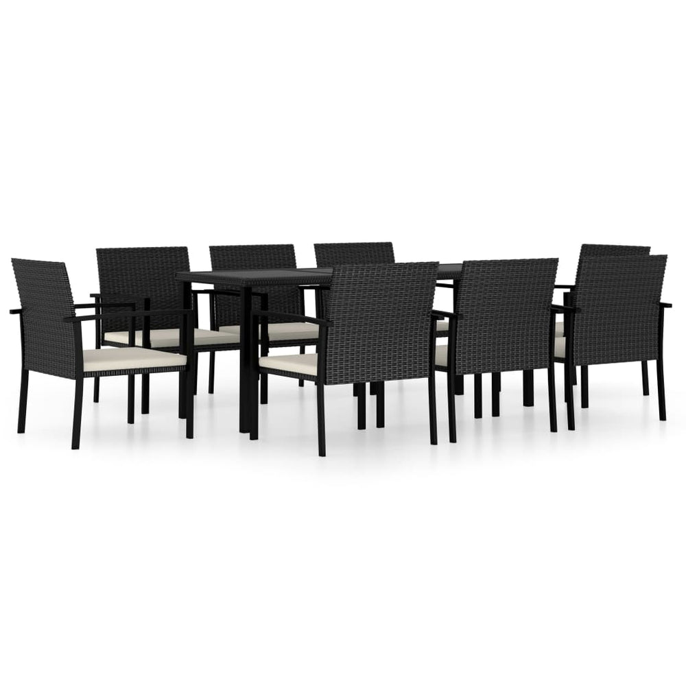 Set De Masă Și Scaune De Exterior, 9 Piese, , Poliratan