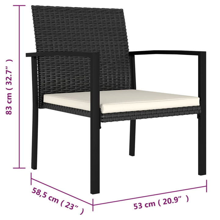 Set De Masă Și Scaune De Exterior, 9 Piese, , Poliratan