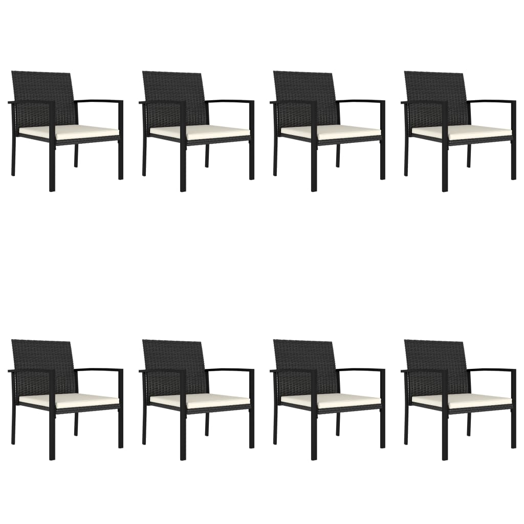 Set De Masă Și Scaune De Exterior, 9 Piese, , Poliratan