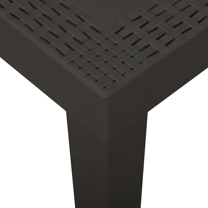 Masă De Grădină, Antracit, 79X65X72 Cm, Plastic