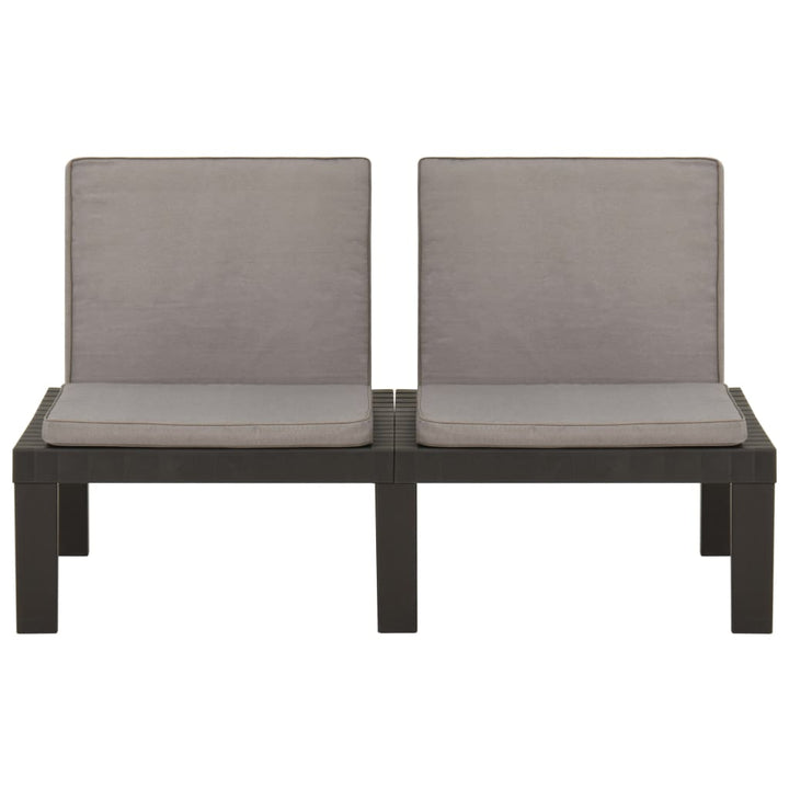 Set Mobilier De Grădină Cu Perne, 2 Piese, , Plastic