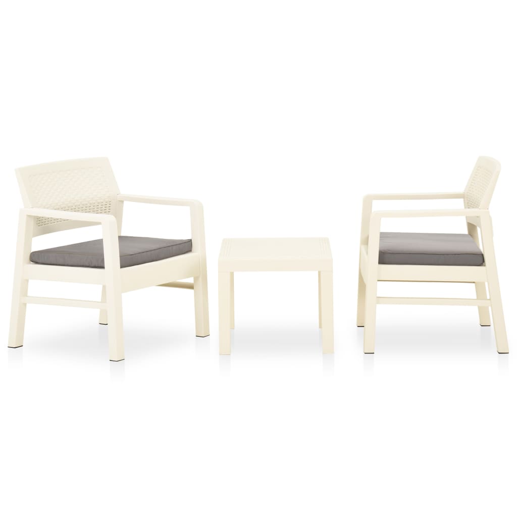 Set Mobilier De Grădină Cu Perne, 3 Piese, , Plastic