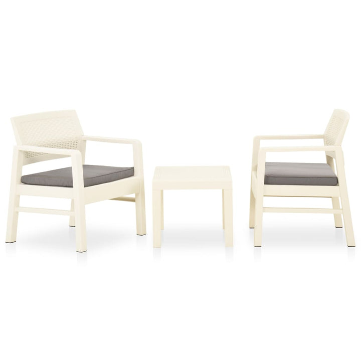 Set Mobilier De Grădină Cu Perne, 3 Piese, , Plastic