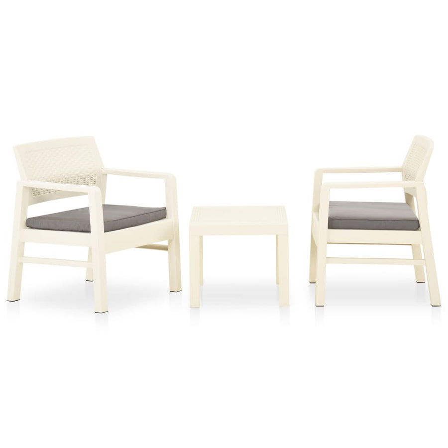 Set Mobilier De Grădină Cu Perne, 3 Piese, , Plastic