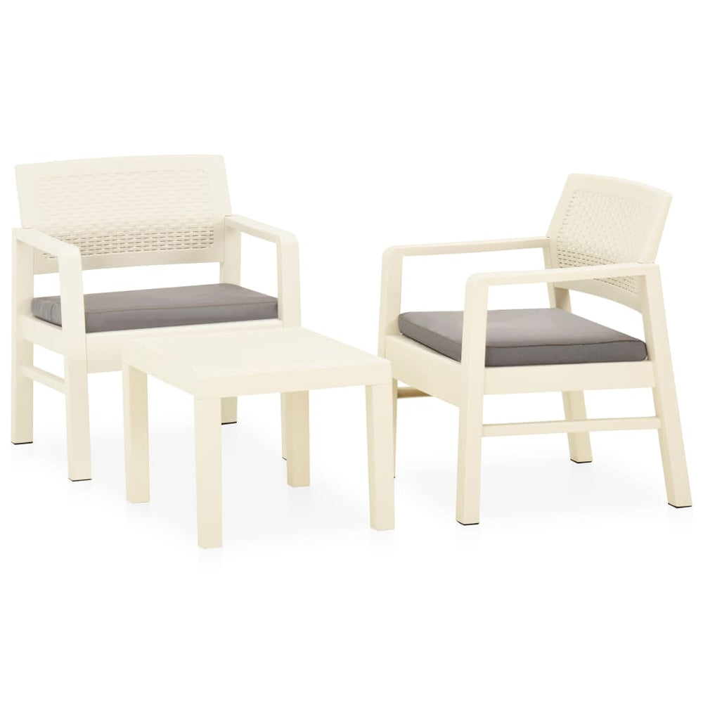 Set Mobilier De Grădină Cu Perne, 3 Piese, , Plastic