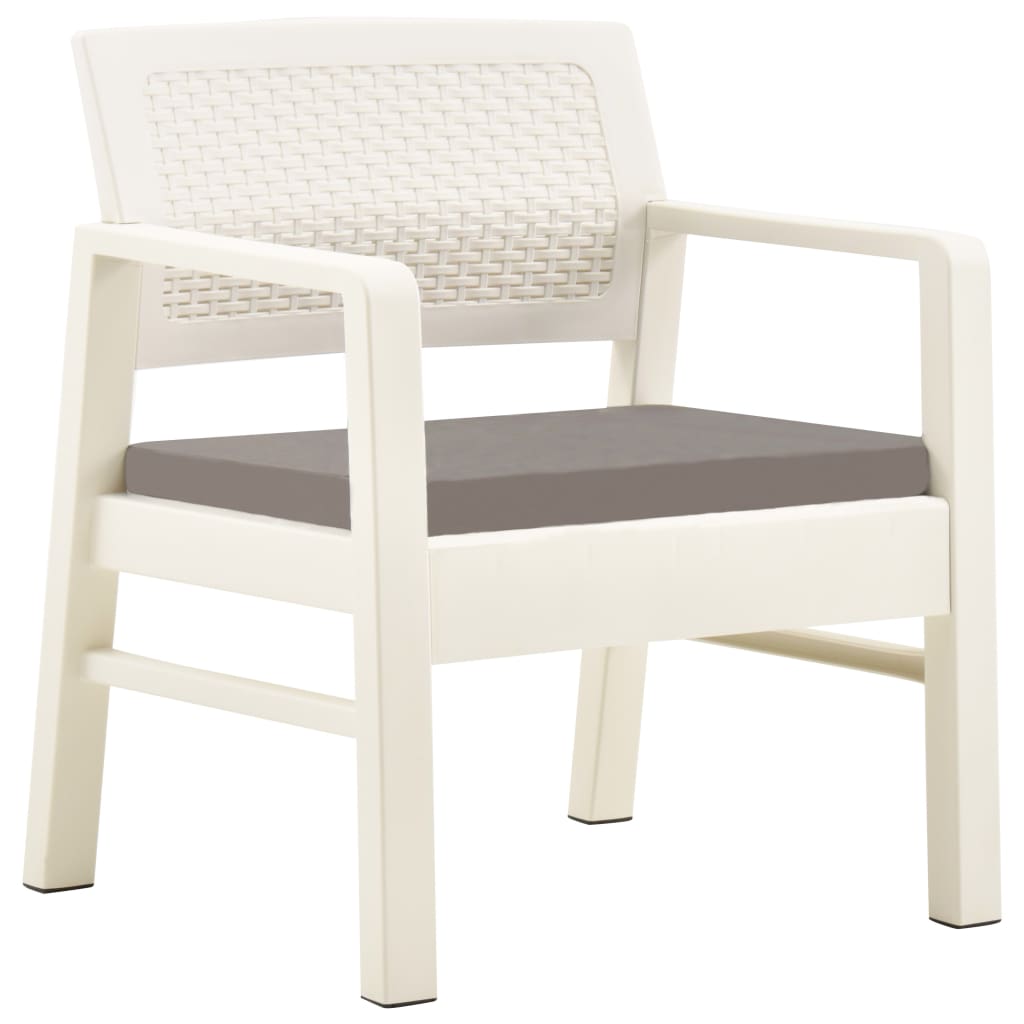 Set Mobilier De Grădină Cu Perne, 3 Piese, , Plastic