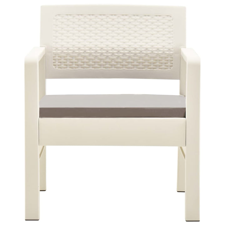 Set Mobilier De Grădină Cu Perne, 3 Piese, , Plastic