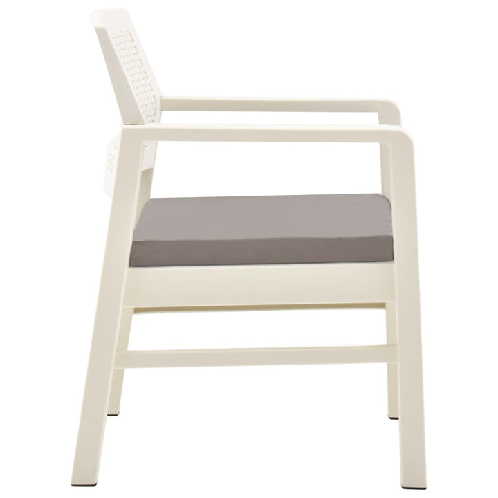 Set Mobilier De Grădină Cu Perne, 3 Piese, , Plastic