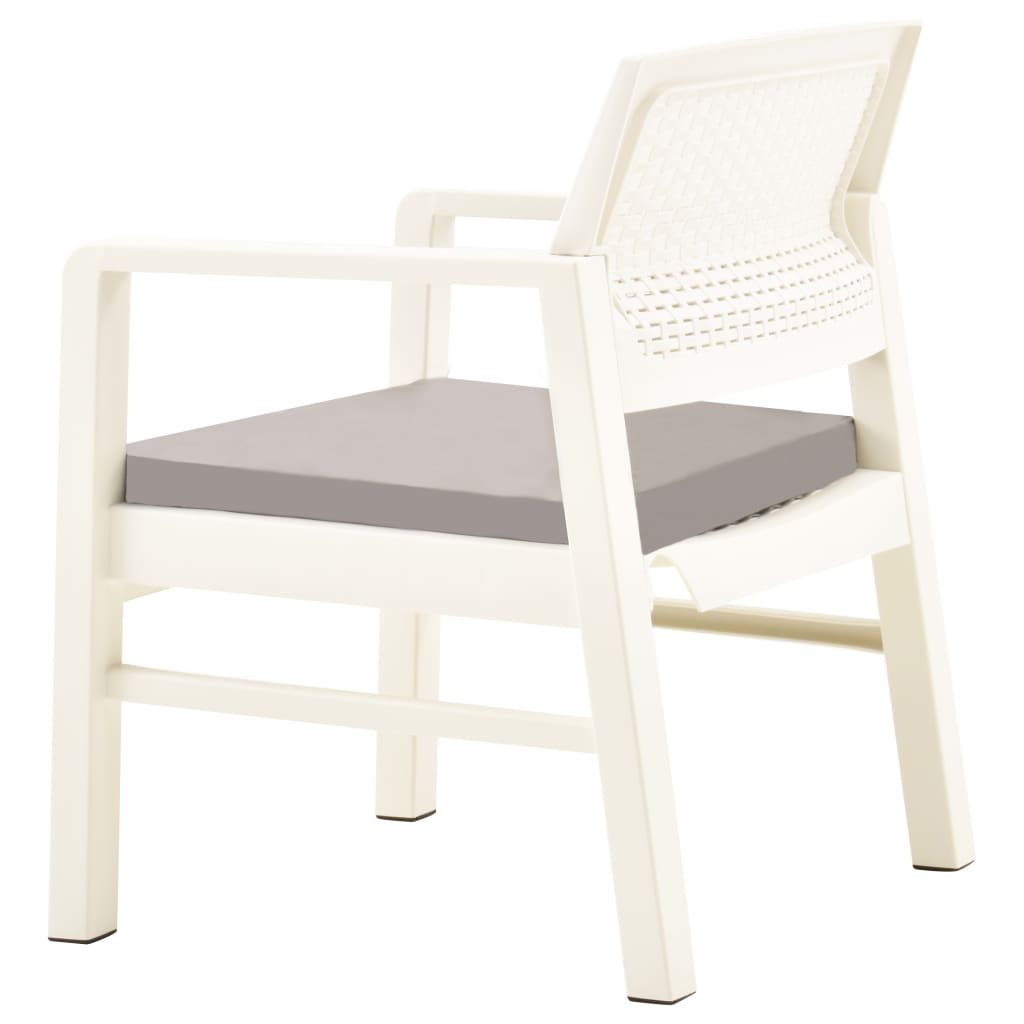Set Mobilier De Grădină Cu Perne, 3 Piese, , Plastic