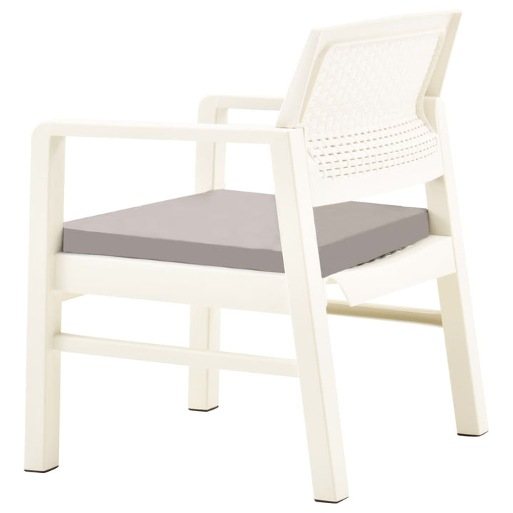 Set Mobilier De Grădină Cu Perne, 3 Piese, , Plastic