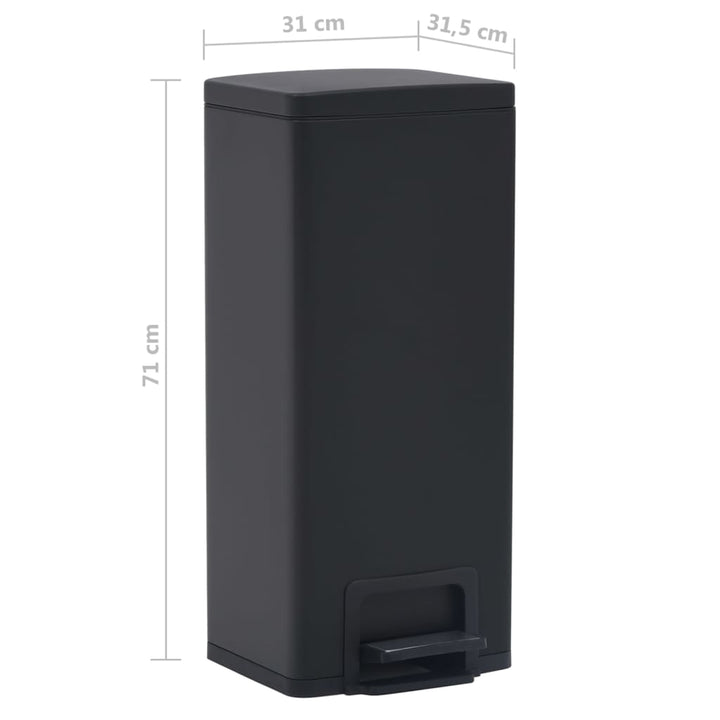Coș Gunoi Cu Pedală, Anti-Amprentă, , 30L, Oțel Inoxidabil