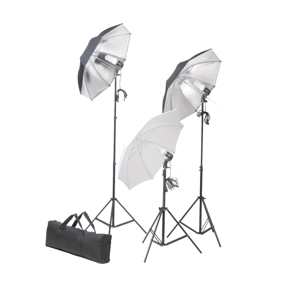 Set Studio Foto Cu Lămpi, Umbrele, Fundal Și Reflector