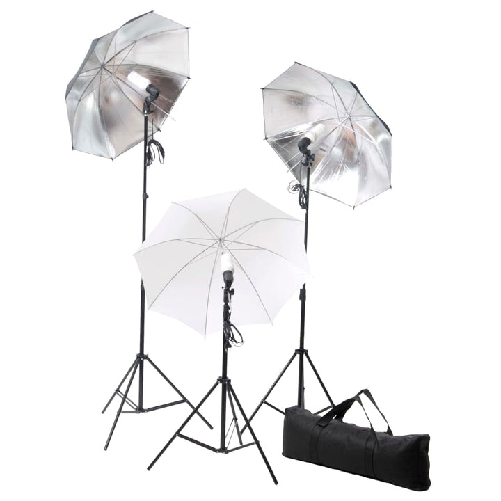 Set Studio Foto Cu Lămpi, Umbrele, Fundal Și Reflector