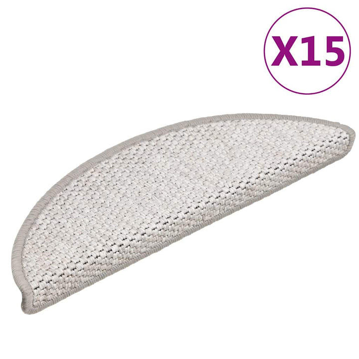 Covorașe Scări Autoadezive 15 Buc 56X17X3 Aspect Sisal