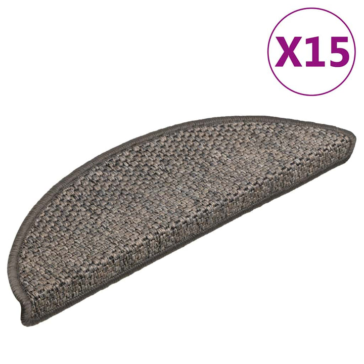 Covorașe Scări Autoadezive 15 Buc 56X17X3 Aspect Sisal