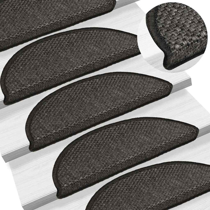 Covorașe Scări Autoadezive 15 Buc 56X17X3 Aspect Sisal