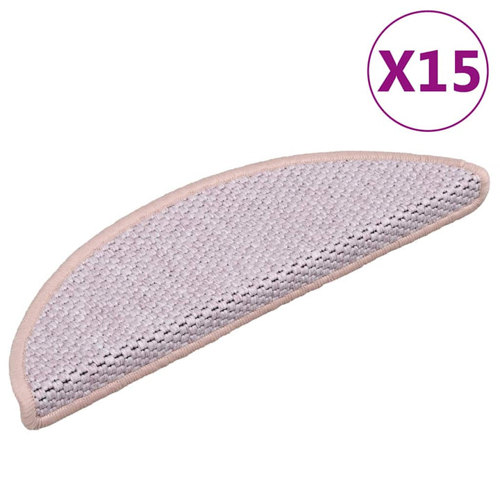 Covorașe Scări Autoadezive 15 Buc 56X17X3 Aspect Sisal