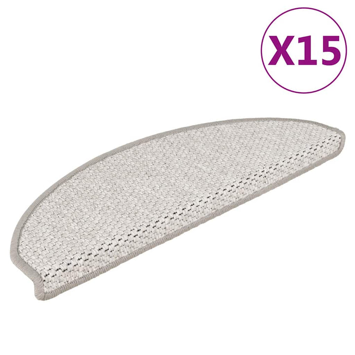 Covorașe Scări Autoadezive 15 Buc 56X17X3 Aspect Sisal