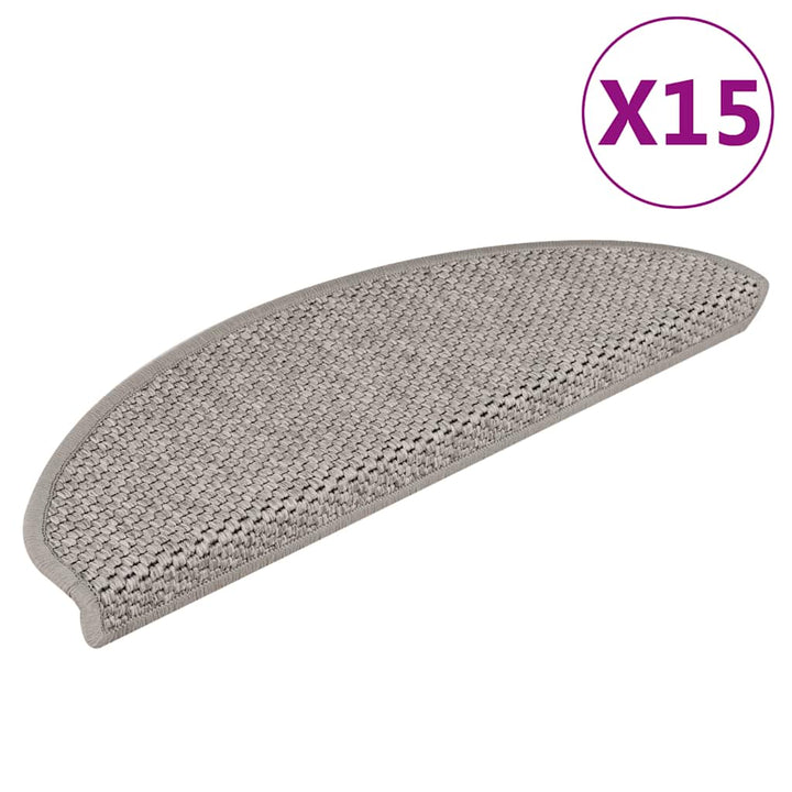 Covorașe Scări Autoadezive 15 Buc 56X17X3 Aspect Sisal