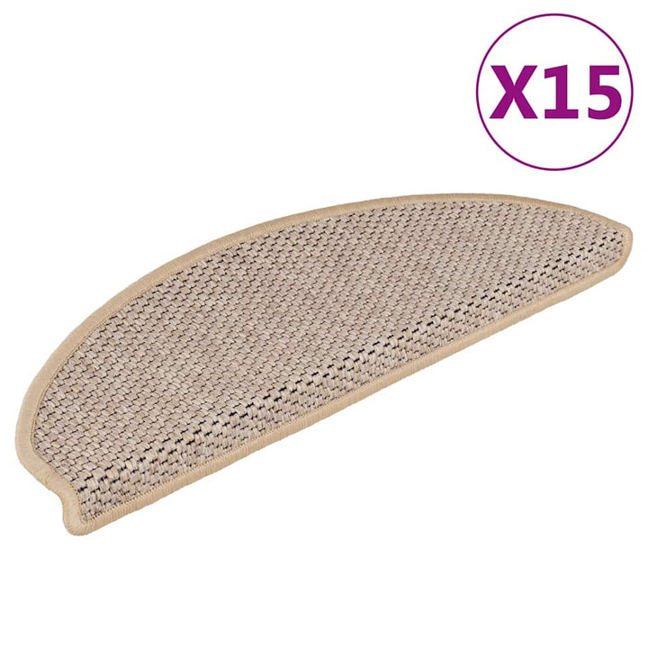 Covorașe Scări Autoadezive 15 Buc 56X17X3 Aspect Sisal