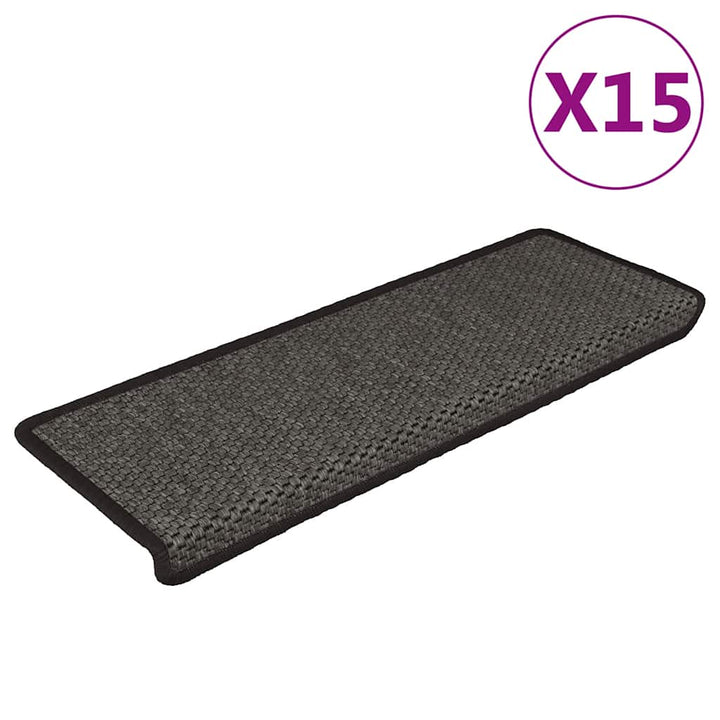 Covorașe Scări Autoadezive, 15 Buc. 65X21X4 Cm, Sisal