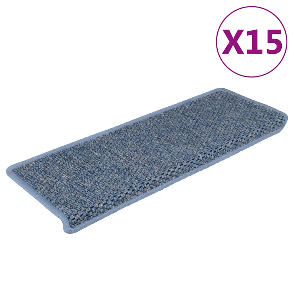 Covorașe Scări Autoadezive, 15 Buc. 65X21X4 Cm, Sisal