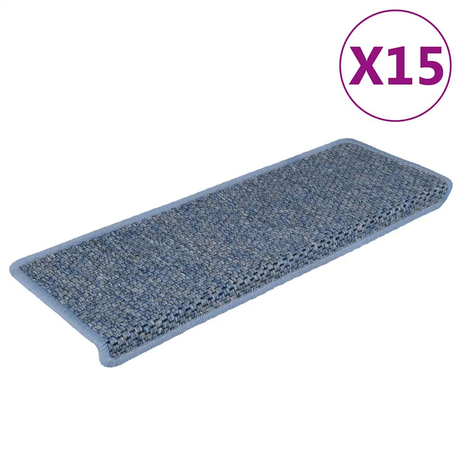 Covorașe Scări Autoadezive, 15 Buc. 65X21X4 Cm, Sisal
