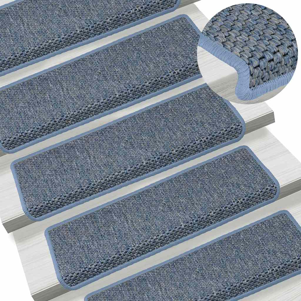 Covorașe Scări Autoadezive, 15 Buc. 65X21X4 Cm, Sisal