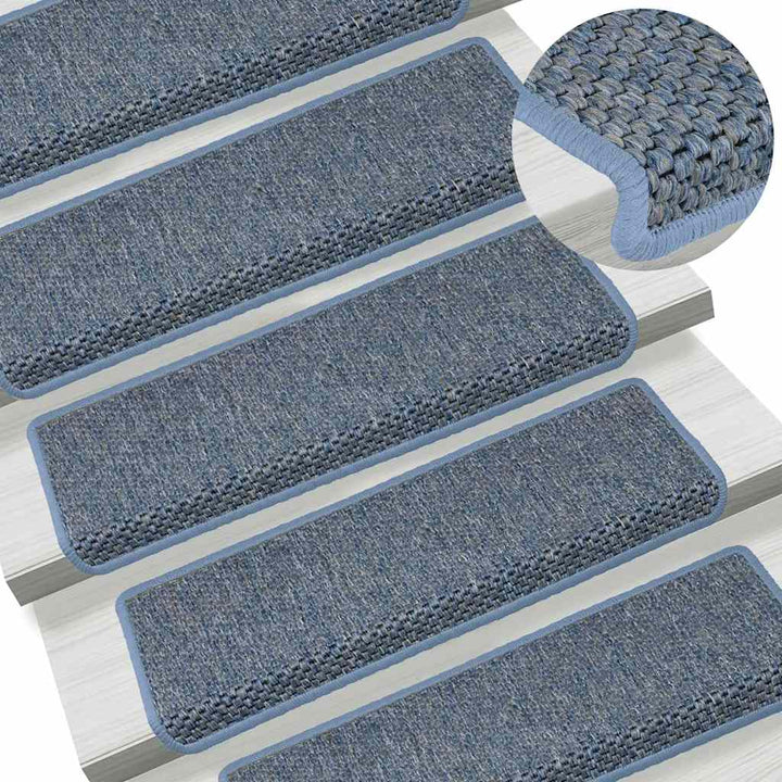 Covorașe Scări Autoadezive, 15 Buc. 65X21X4 Cm, Sisal