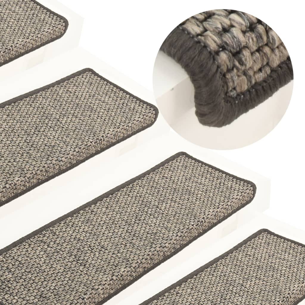 Covorașe Scări Autoadezive 15 Buc. 65X21X4Cm Sisal