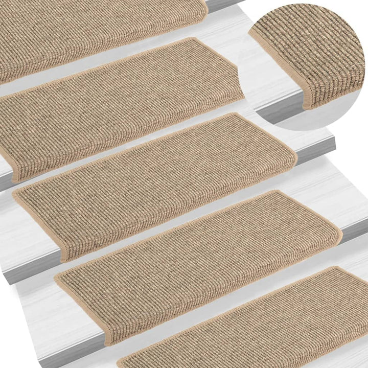 Covorașe Scări Autoadezive 15 Buc. 65X21X4Cm Sisal