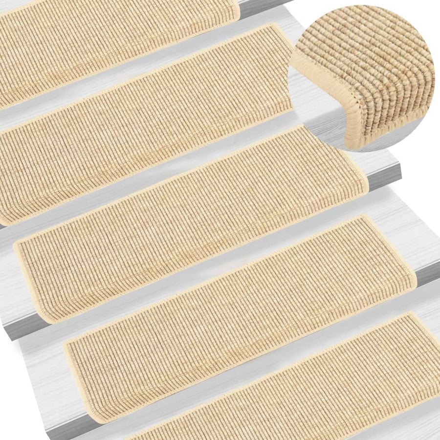 Covorașe Scări Autoadezive 15 Buc. 65X21X4Cm Sisal