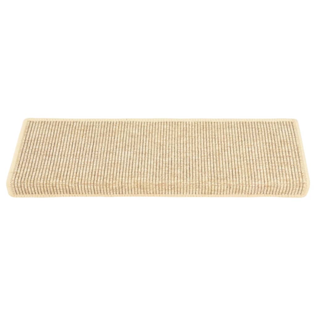 Covorașe Scări Autoadezive 15 Buc. 65X21X4Cm Sisal