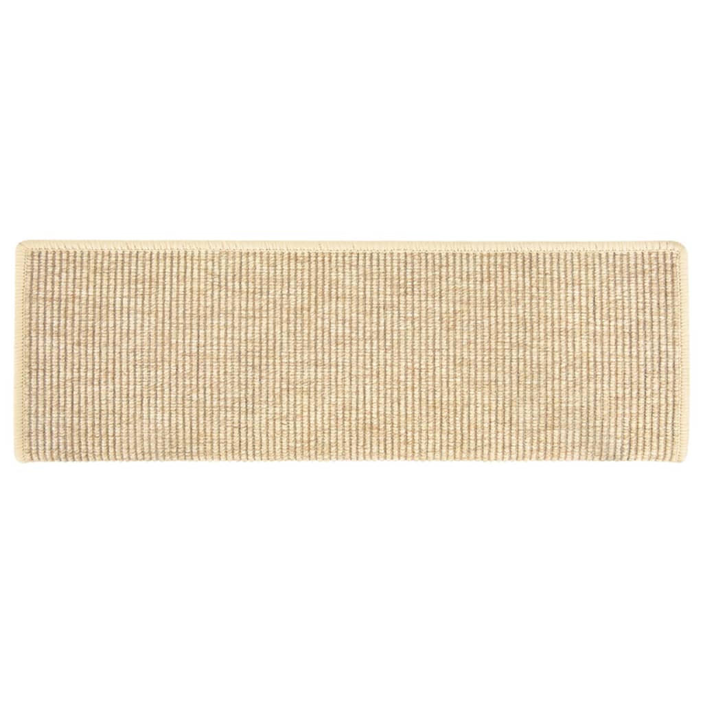 Covorașe Scări Autoadezive 15 Buc. 65X21X4Cm Sisal