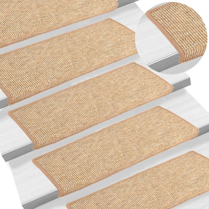 Covorașe Scări Autoadezive 15 Buc. 65X21X4Cm Sisal