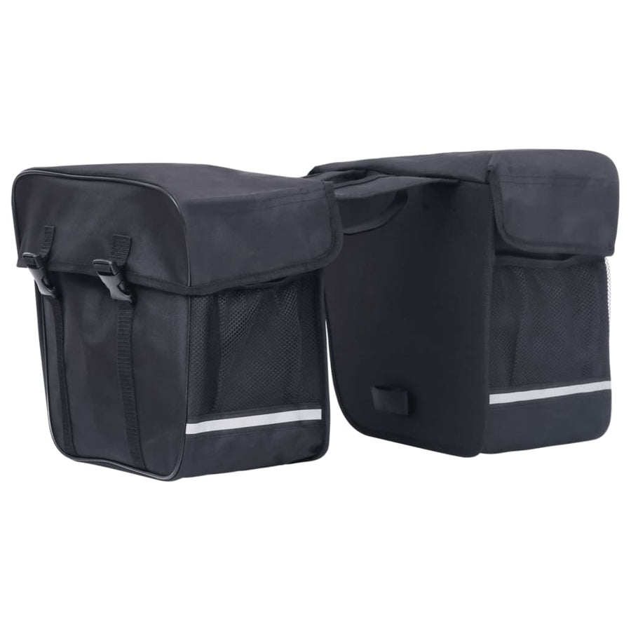 Geantă De Bicicletă Dublă Pentru Suport Coș, Negru, 35 L